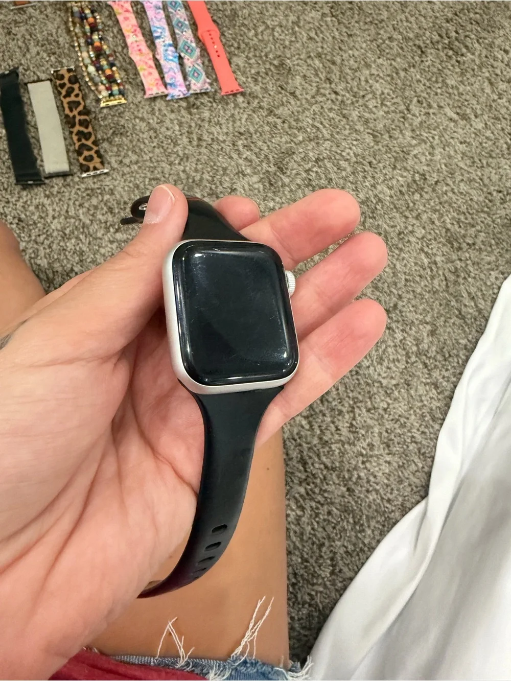 Apple iWatch Series 4, 40 mm Black with Additional Colored Bands